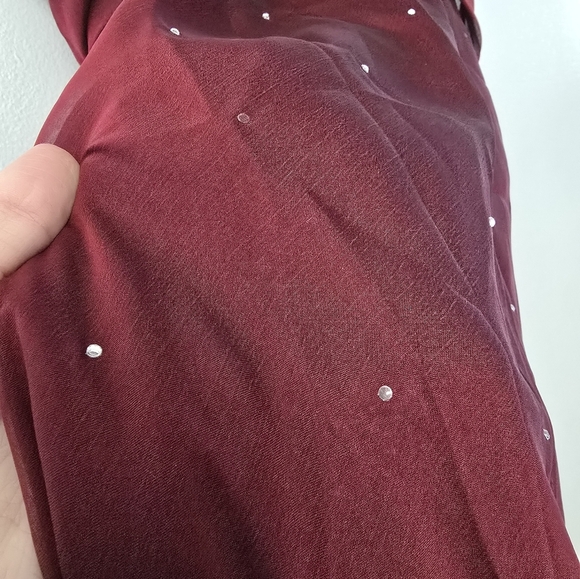 Vintage Betsy Adam Prom Dress Maxi Gown 12 Red Goth 90s Y2K Whimsigoth Vampy - Picture 3 of 12